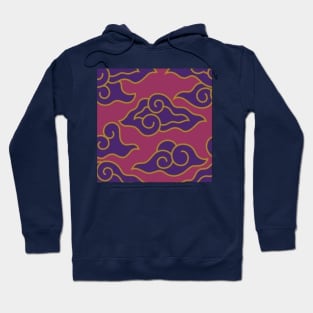 Purple and gold Chinese clouds Hoodie